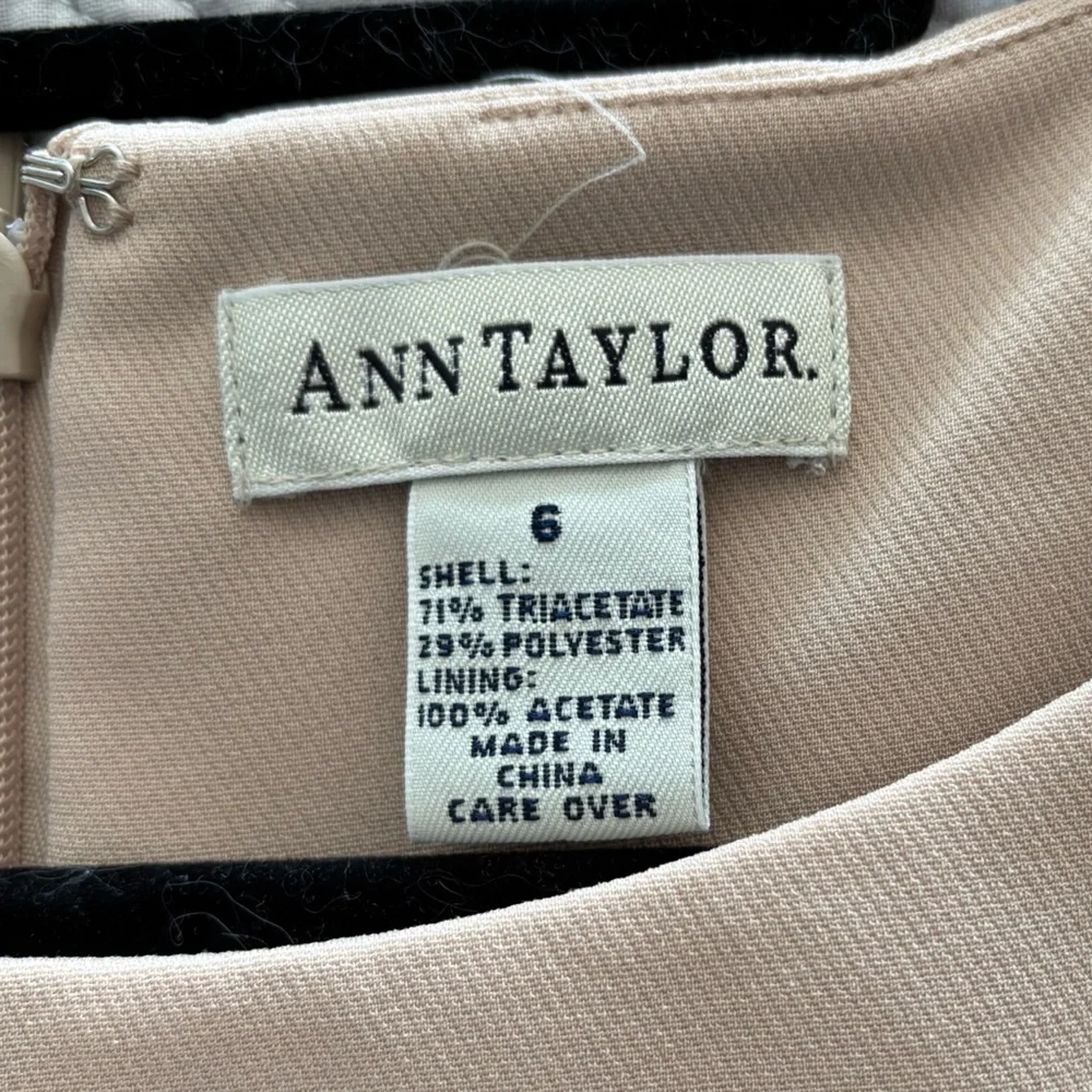 Ann Taylor Tan and Black Triacetate Sheath Dress - Picture 3 of 7